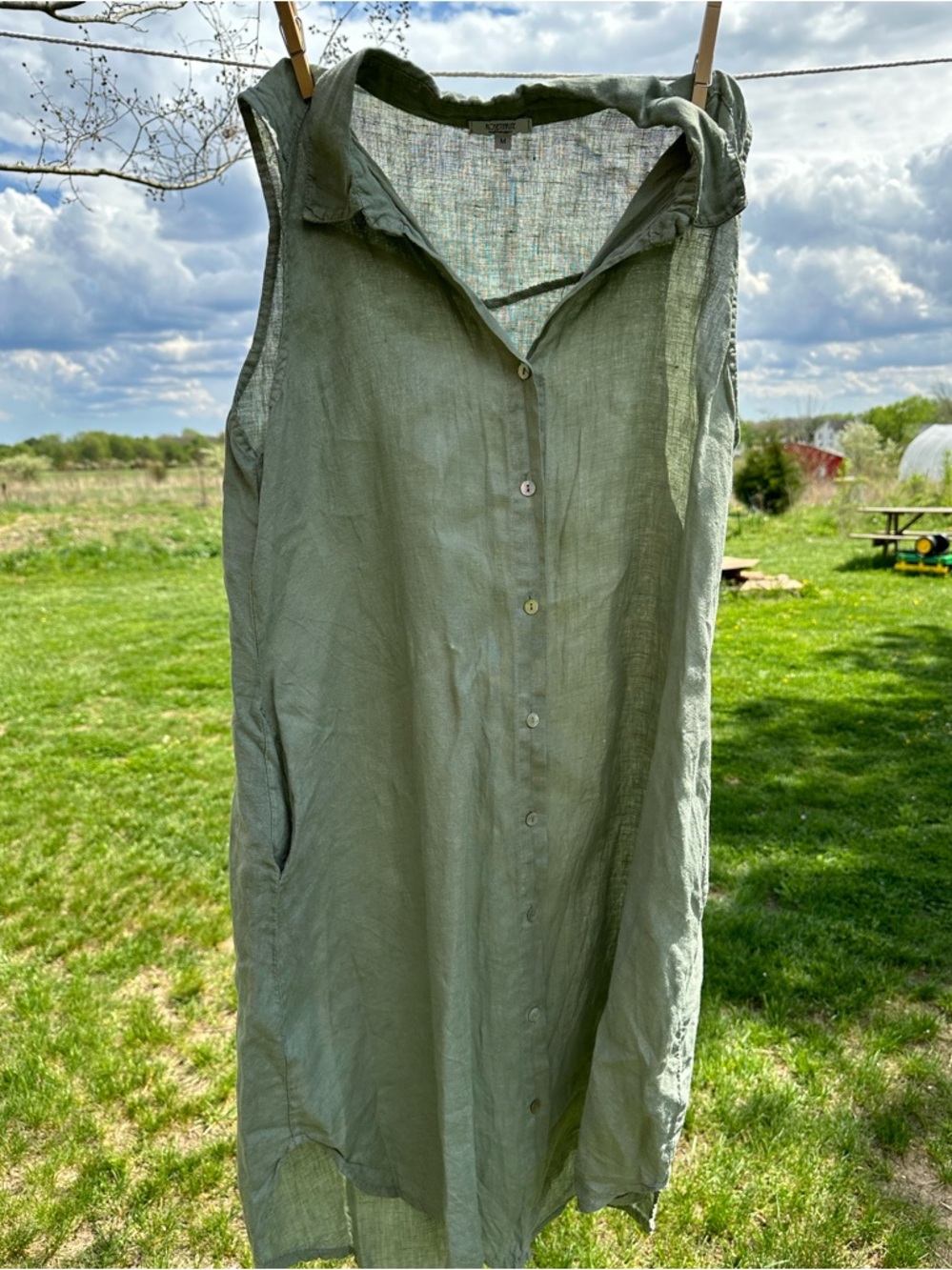 Sleeveless Linen short/dress